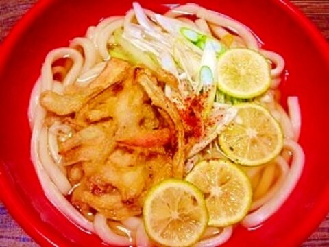 天ぷら☆スダチうどん